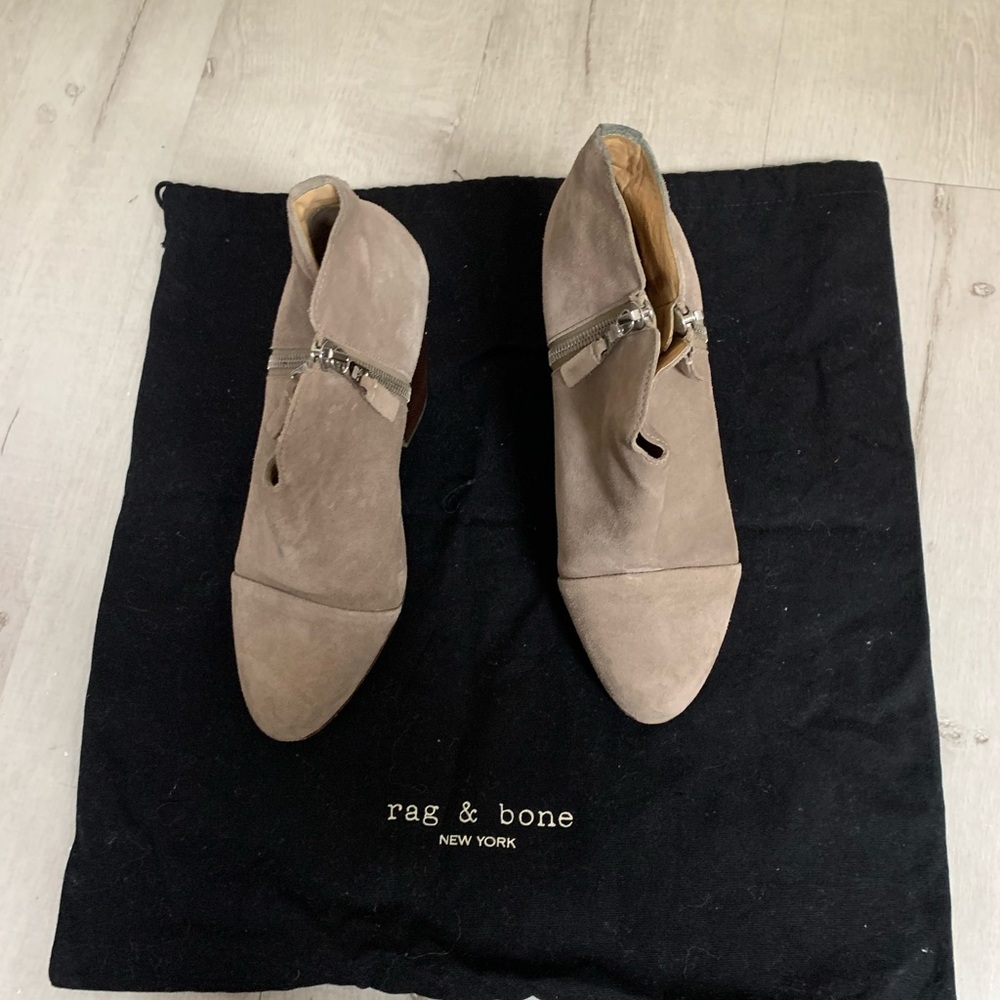 Rag & Bone Suede Nude Booties
